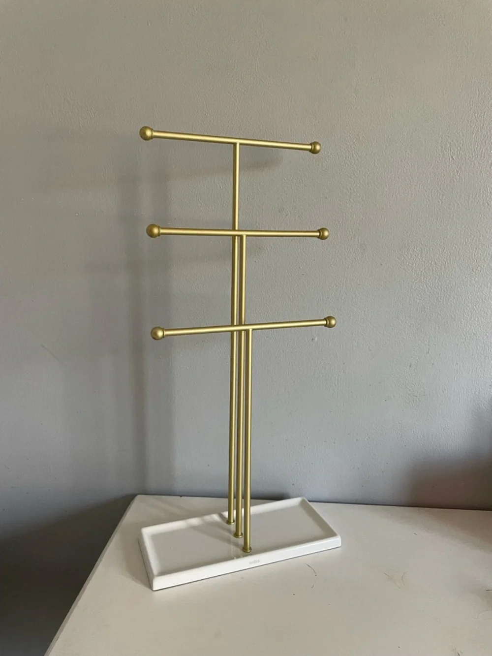 Umbra White & Gold Jewelry Organizer - Picture 2 of 4